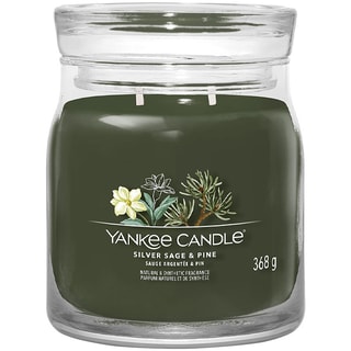 Vela perfumada tarro mediano modelo Signature - Salvia de plata y pino