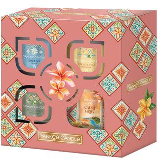 Estuche de 4 velas votivas Hello, Italy! - Azure Sky, Lemon Gelato, Olive & Cypress y Capri Glow
