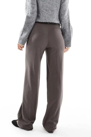 Pantalon taille haute - Marron
