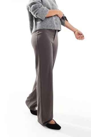 Pantalon taille haute - Marron