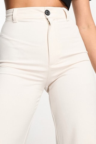 Pantalon taille haute - Beige