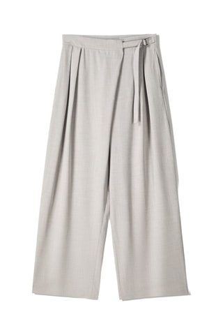Pantalon taille haute - Gris clair