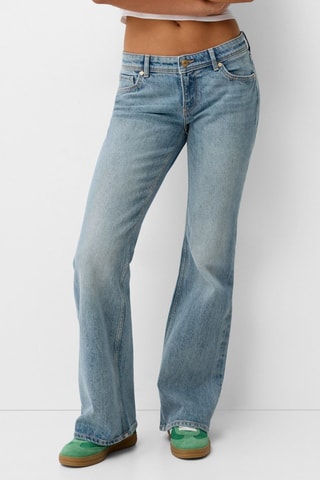 Jean bootcut taille basse - Bleu cobalt