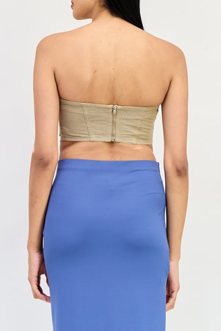 Crop top bustier - Beige
