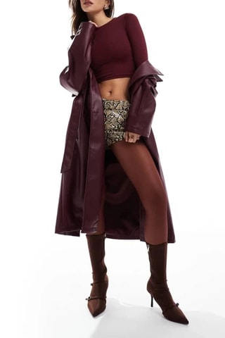 Crop top en laine - Bordeaux