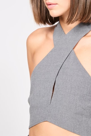 Crop top - Gris chiné