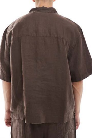 Chemise en lin - Marron