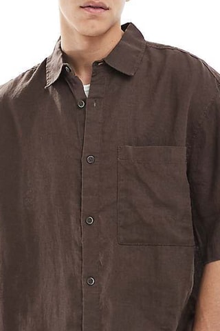 Chemise en lin - Marron
