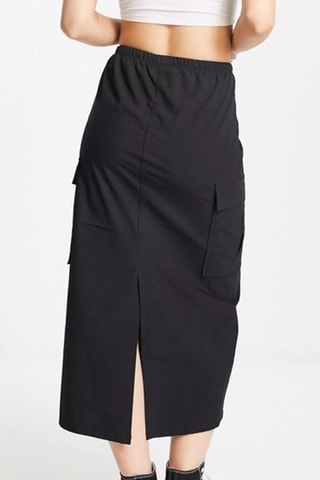 Jupe droite taille haute - Noir