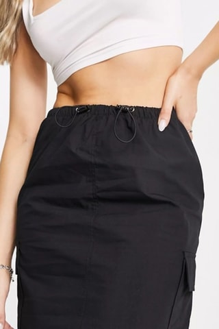 Jupe droite taille haute - Noir