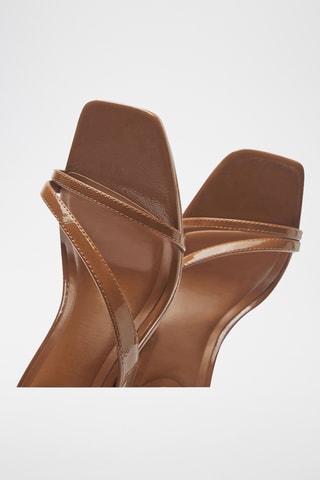 Sandalen met Sleehak - Bruin