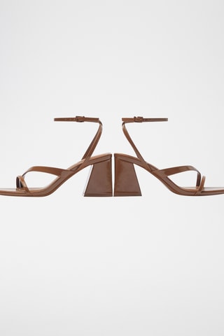 Sandalen met Sleehak - Bruin