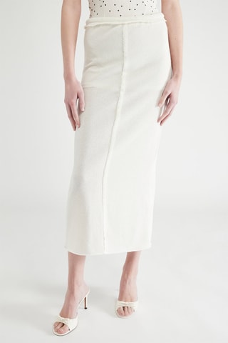 Jupe midi - Blanc