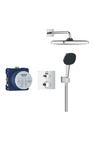 Set a incasso 1 getto - Vitalio Comfort 250 - Soffione e doccetta 2 tipi di getto