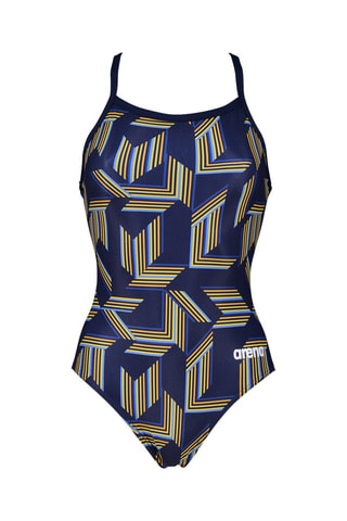Maillot 1 pièce - Bleu marine et jaune