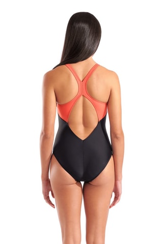 Maillot 1 pièce - Noir et corail
