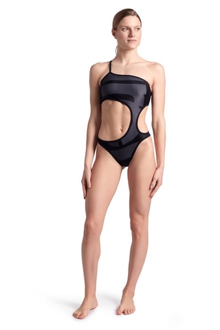 Asymmetrische Trikini Shou - Zwart