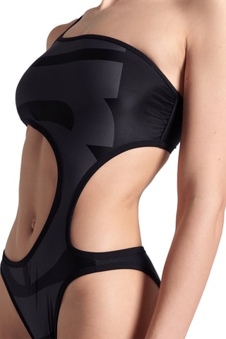 Asymmetrische Trikini Shou - Zwart