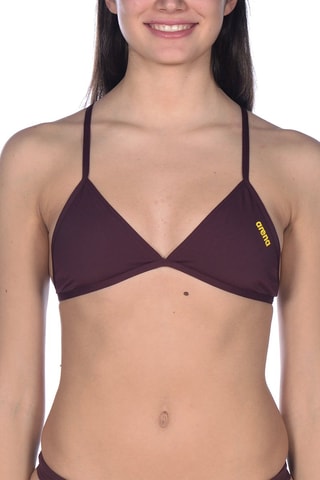 Bikinitop Bordeauxrood en Geel