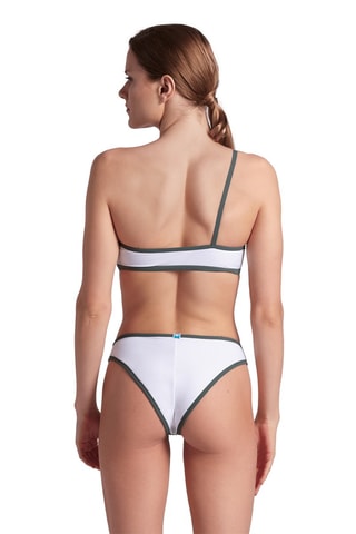 Bikinitop - Wit en Donkergroen