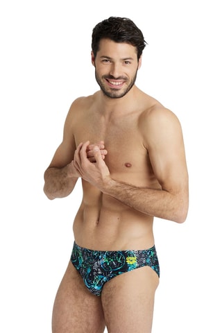 Bañador estilo slip - Negro y verde
