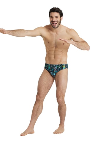 Bañador estilo slip - Negro y verde