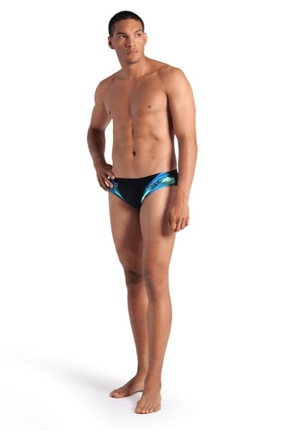 Bañador estilo slip - Negro y celeste