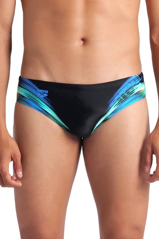 Bañador estilo slip - Negro y celeste
