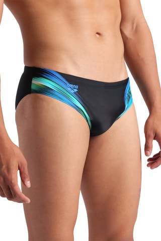 Bañador estilo slip - Negro y celeste