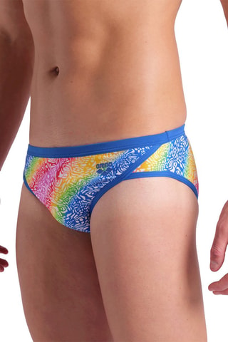 Bañador estilo slip - Azul rey y amarillo