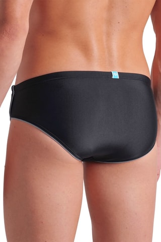 Bañador estilo slip - Negro y celeste