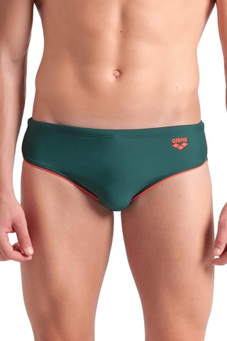 Zwemslip - Donkergroen en Rood