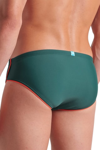 Zwemslip - Donkergroen en Rood