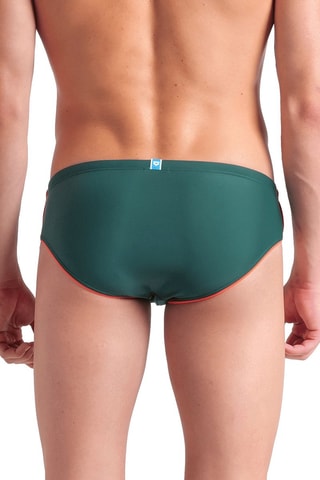 Zwemslip - Donkergroen en Rood