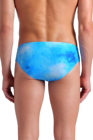 Bañador estilo slip tie-dye - Azul eléctrico y verde flúor