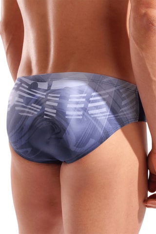 Bañador estilo slip - Azul marino y blanco