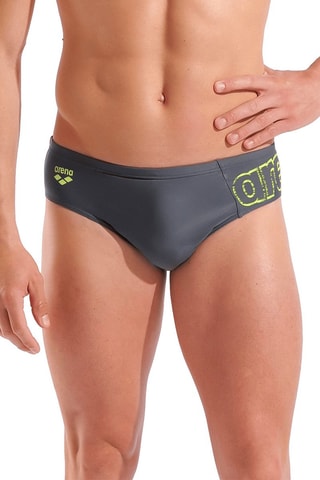 Bañador estilo slip - Antracita y verde flúor