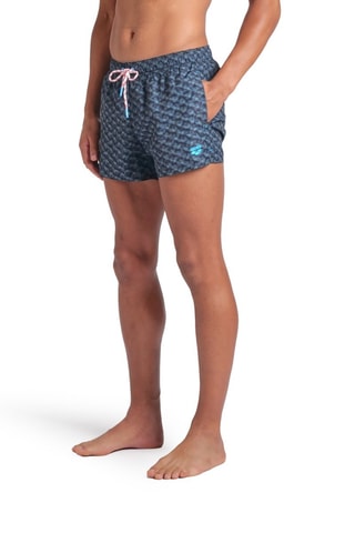 Short de playa - Verde y negro