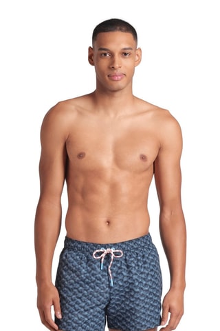 Short de playa - Verde y negro