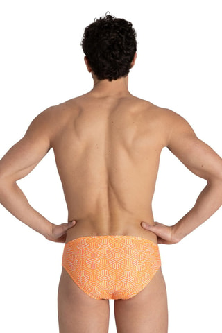 Zwemslip Oranje en Ecru