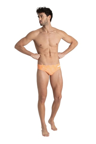 Zwemslip Oranje en Ecru