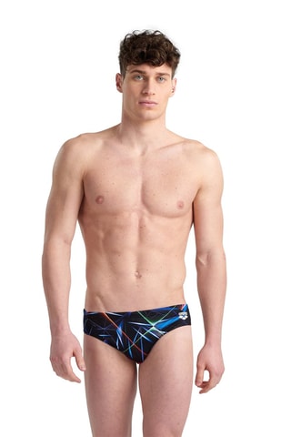 Bañador estilo slip Briefs Allover - Negro y azul rey