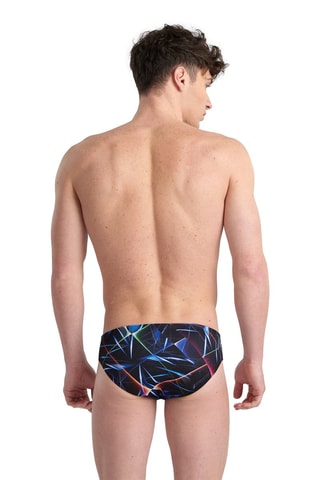 Bañador estilo slip Briefs Allover - Negro y azul rey