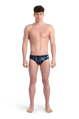 Bañador estilo slip Briefs Allover - Negro y azul rey