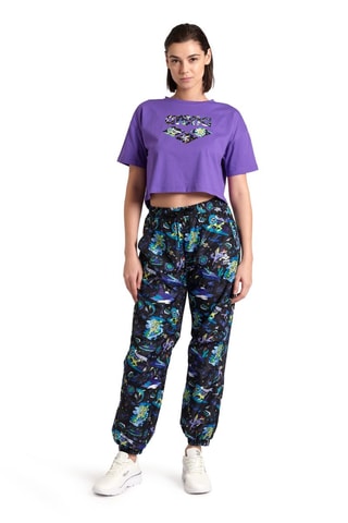 Cropped T-shirt Fun Planet - Paars