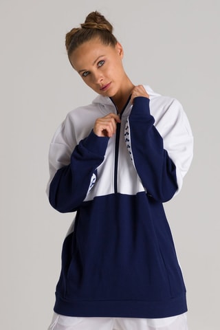 Sweater met Capuchon Wit en Blauw
