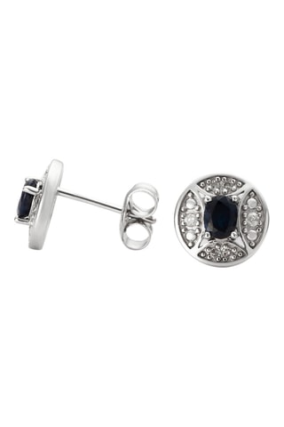 Puces Douce nuit - Or blanc, diamants et saphirs