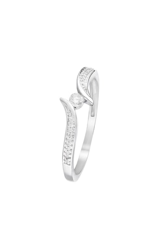 Solitaire Sweet Princess Or blanc et diamants