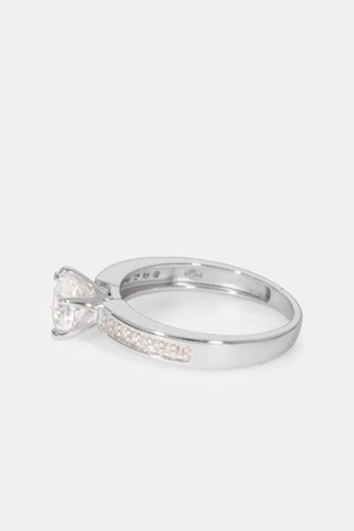 Bague Cendrillon - Or blanc, diamants et topaze