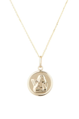 Pendentif Médaillon d'Ange - Or jaune
